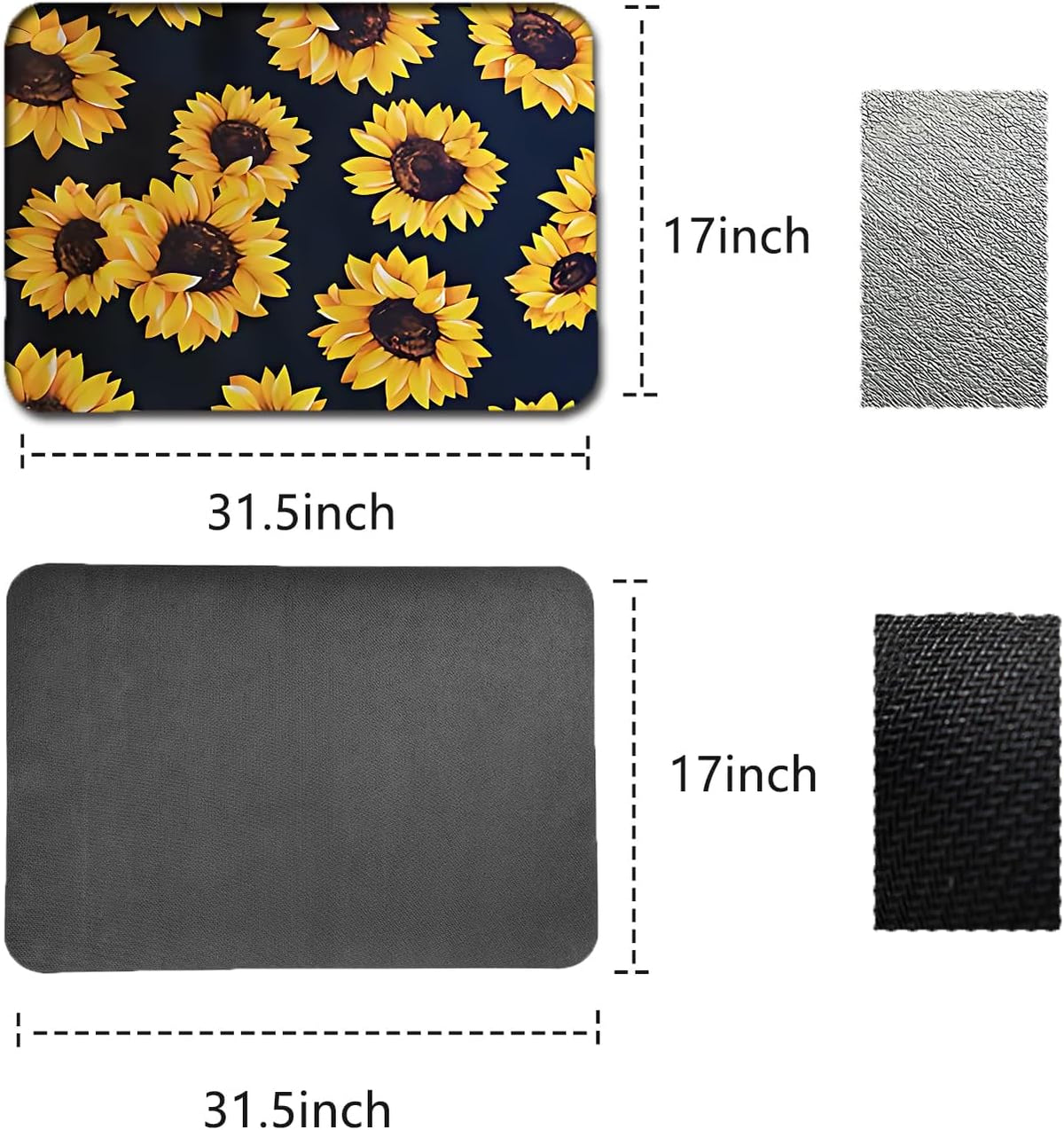 Dish Drying Mat Foldable Fall Kitchen Drying Mat Absorbent Sink Mat Multi-Purpose Coffee Pad Easy To Clean,Kitchen Gadgets,sunflower decor(sunflower) (18inches*30inches)