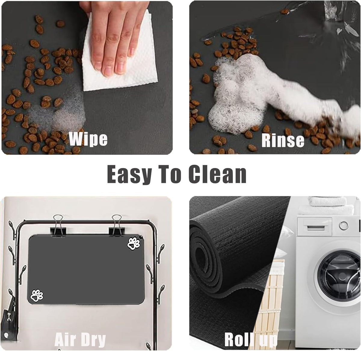 Large Boho Dog Food Mats for Floors, Absorbent Dog Bowl Mat for Food and Water Dispenser Mat, Quick Dry Cat Food Mat Pet Supplies (Light Vintage, 36 * 16)