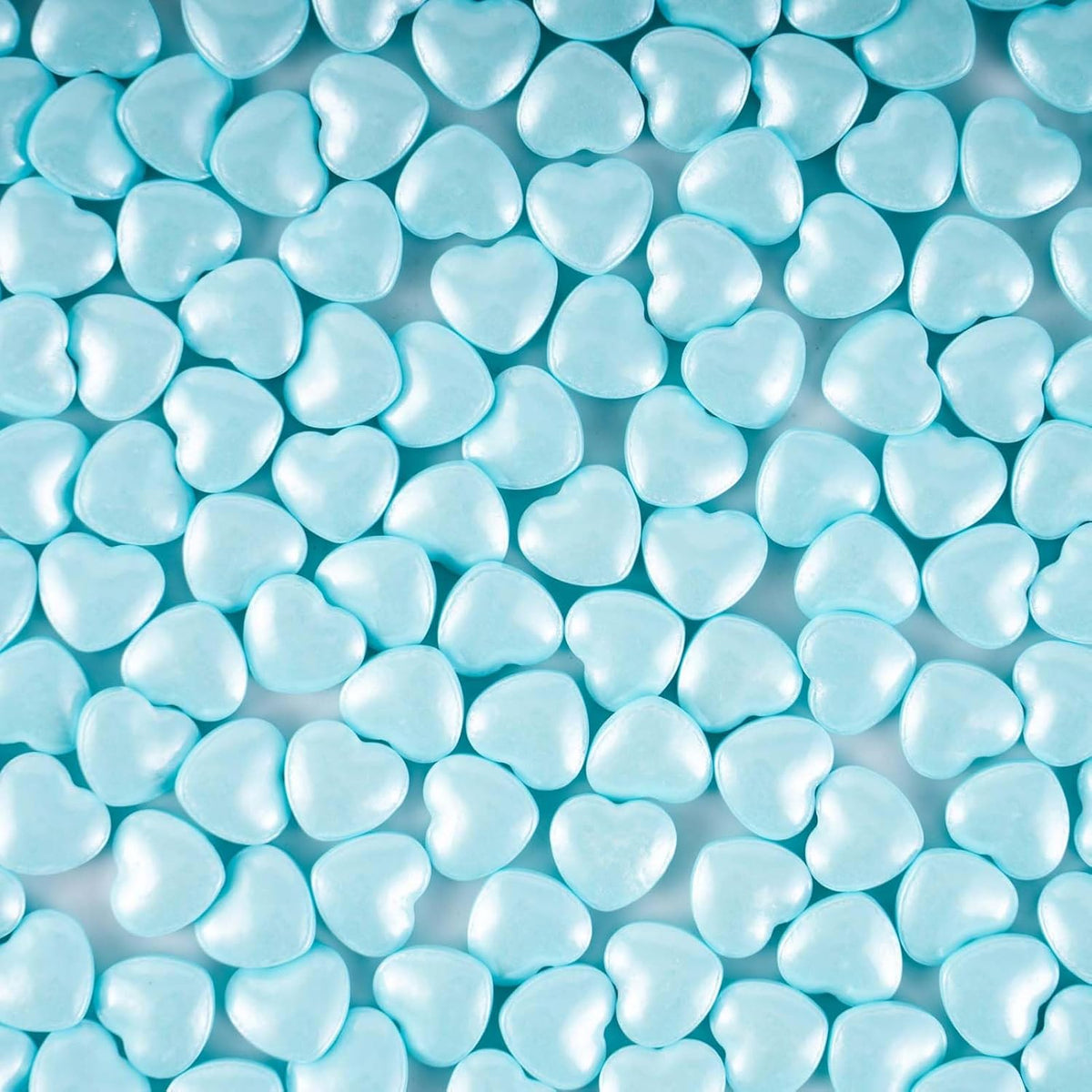 Kasvan Blue Heart Shapes Sprinkles - Edible Candy Pearls 130g/4.58 Oz, Mix Size, Baking Cake Decorations, Ice Cream Toppings and Cookie Decorating, Wedding Party Chirstmas Supplies (Blue)