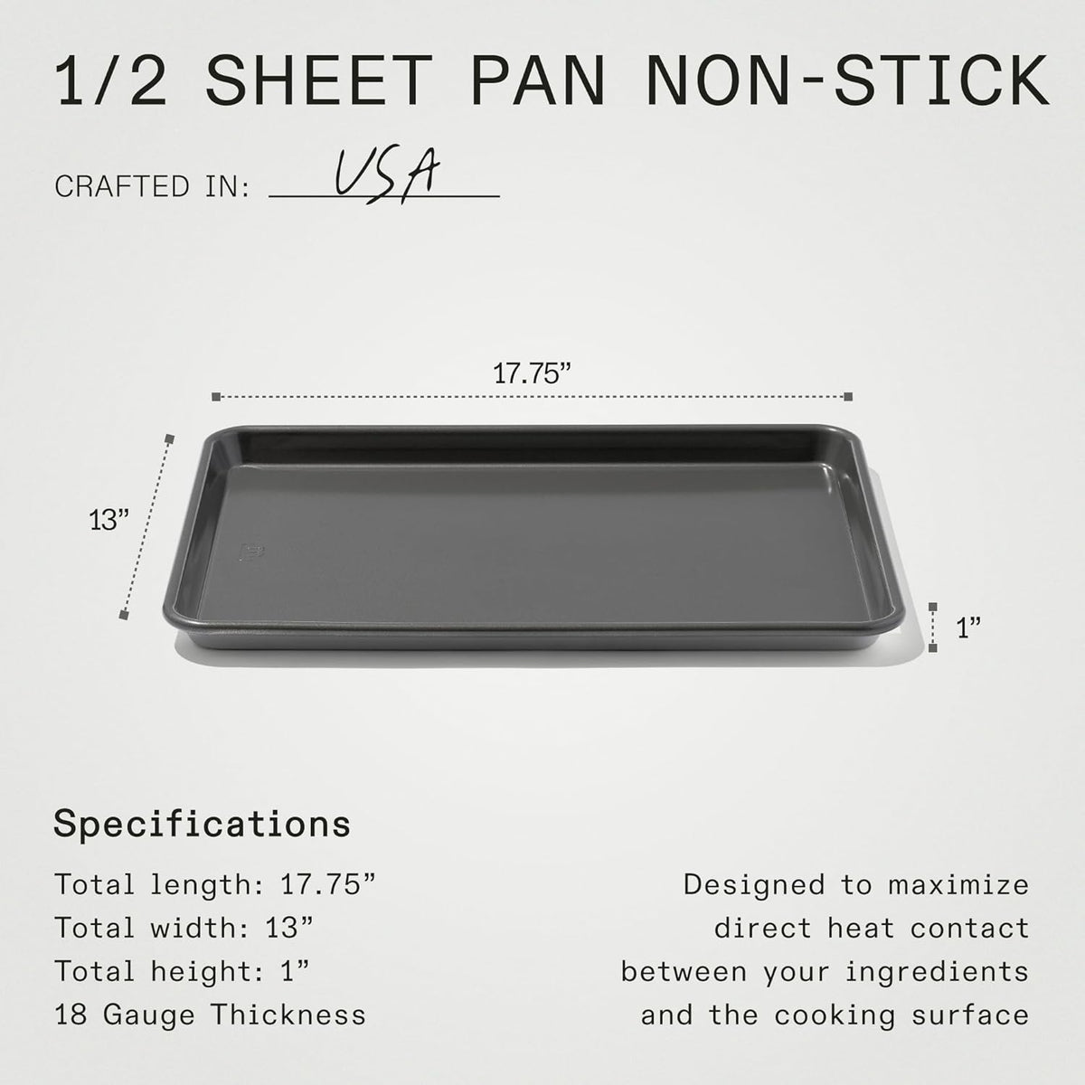 Made In Cookware - Sheet Pan (Non Stick) - Commercial Grade Aluminum Non Stick - Professional Bakeware