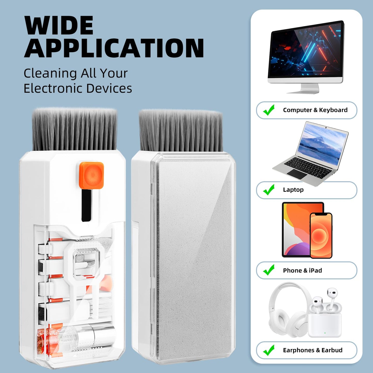 Ordilend Keyboard Cleaner & Laptop Cleaning Kit, All-in-1 for Computer PC