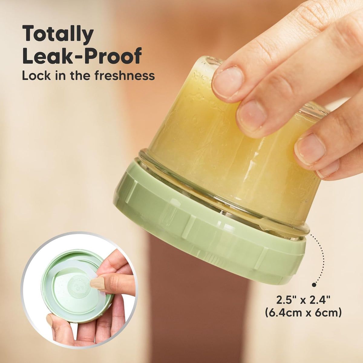 KeaBabies 12pk 4oz Glass Baby Food Containers with Lids - Leak-Proof, Microwavable Small Glass Jars, Baby Purees & Toddler Snack Storage Containers, BPA-Free, Dishwasher & Freezer Safe (Nord)