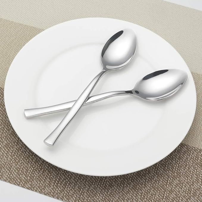 12-Piece Dessert Spoons, Stainless Steel Small Spoon