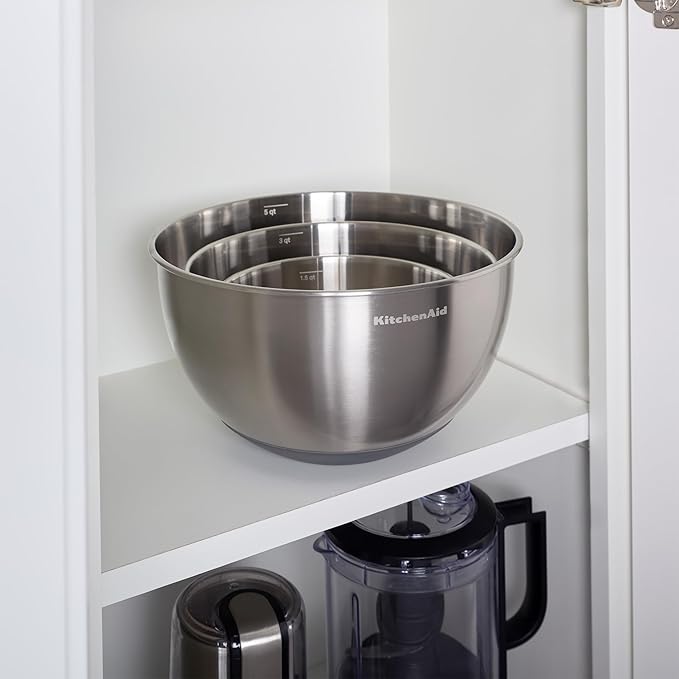 KitchenAid Stainless Steel Mixing Bowls, Set Of 3
