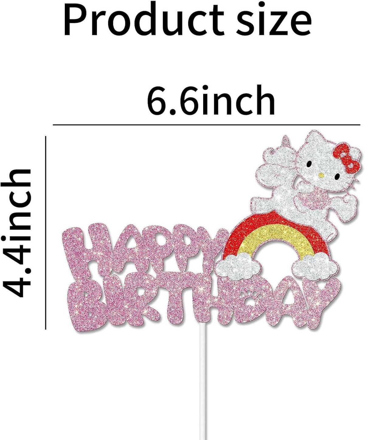 Cute Cat Cake Decorations, Cake Topper, Cartoon Birthday Party Decorations (Pink1)