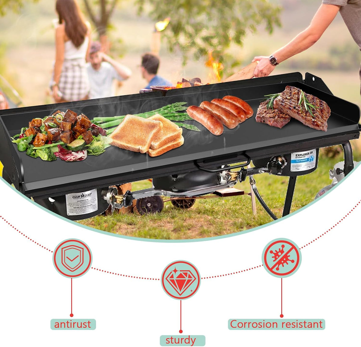 Flat Top Griddle for Camp Chef SPG90B GB90D TB90 CCH3 SG100 TB90LWG TB90LWG15 TB90LW, Outdoor Camping Fry Griddle Pan for Camp Chef PRO 90X Explorer 3X Stove Gas/Propane Stove Grills,16" x 37"