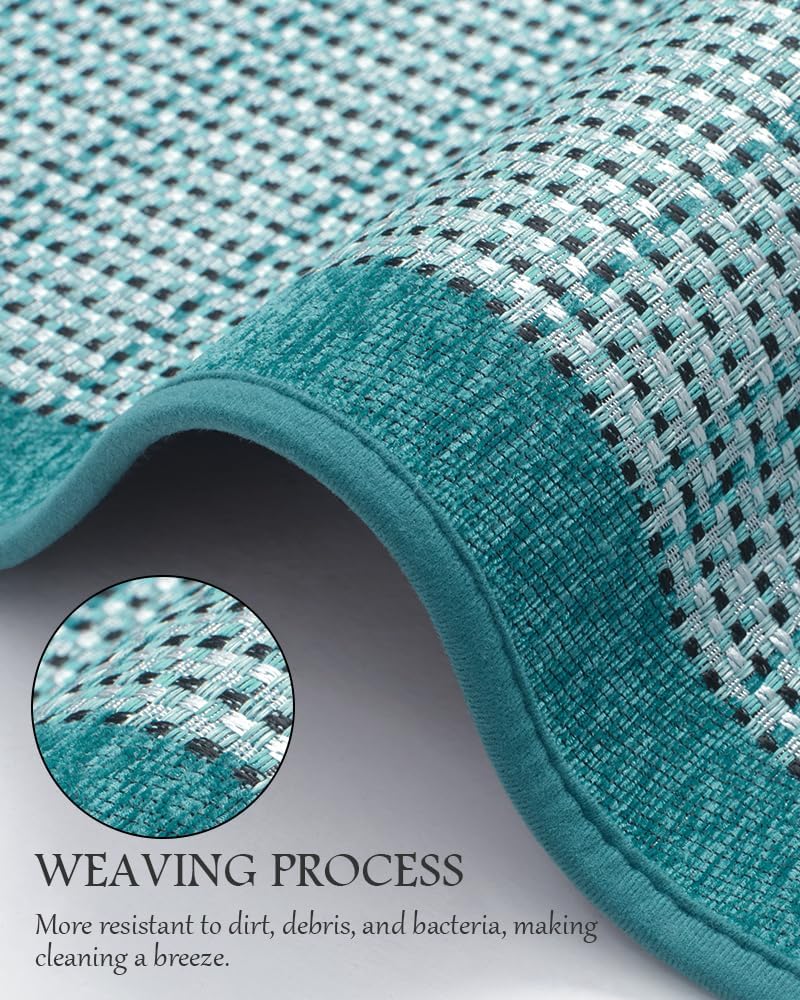 PADOOR Kitchen Mats for Floor, Kitchen Rugs Non Slip Washable, Rubber Backed Kitchen Runner Super Absorbent Long Kitchen Floor Mat Sink Rug, 20"x70" Teal