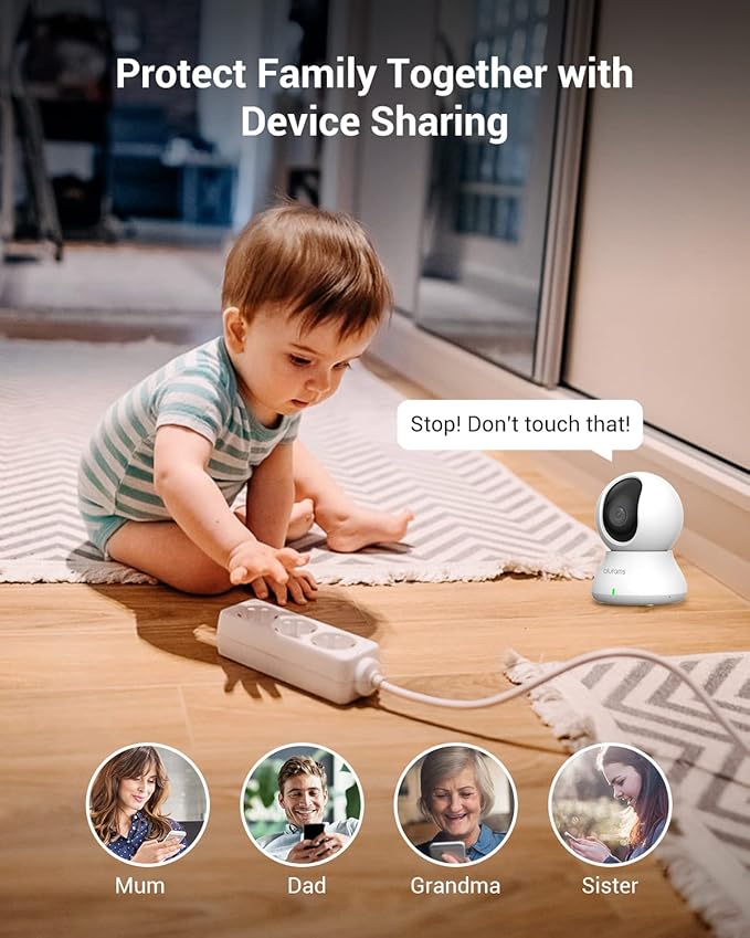 blurams Cameras for Home Security, 2K Pet Camera with Phone App, 360° PTZ Indoor Cameras, 2-Way Talk, Motion Tracking, Color/IR Night Vision, Cloud&SD, Works with Alexa (2Pack, 5GHz/2.4GHz Dual-Band)
