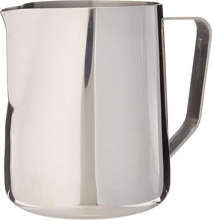 BrewGlobal Rhinoware Professional Milk Pitcher, Stainless Steel 32 oz (RHMJ32oz)