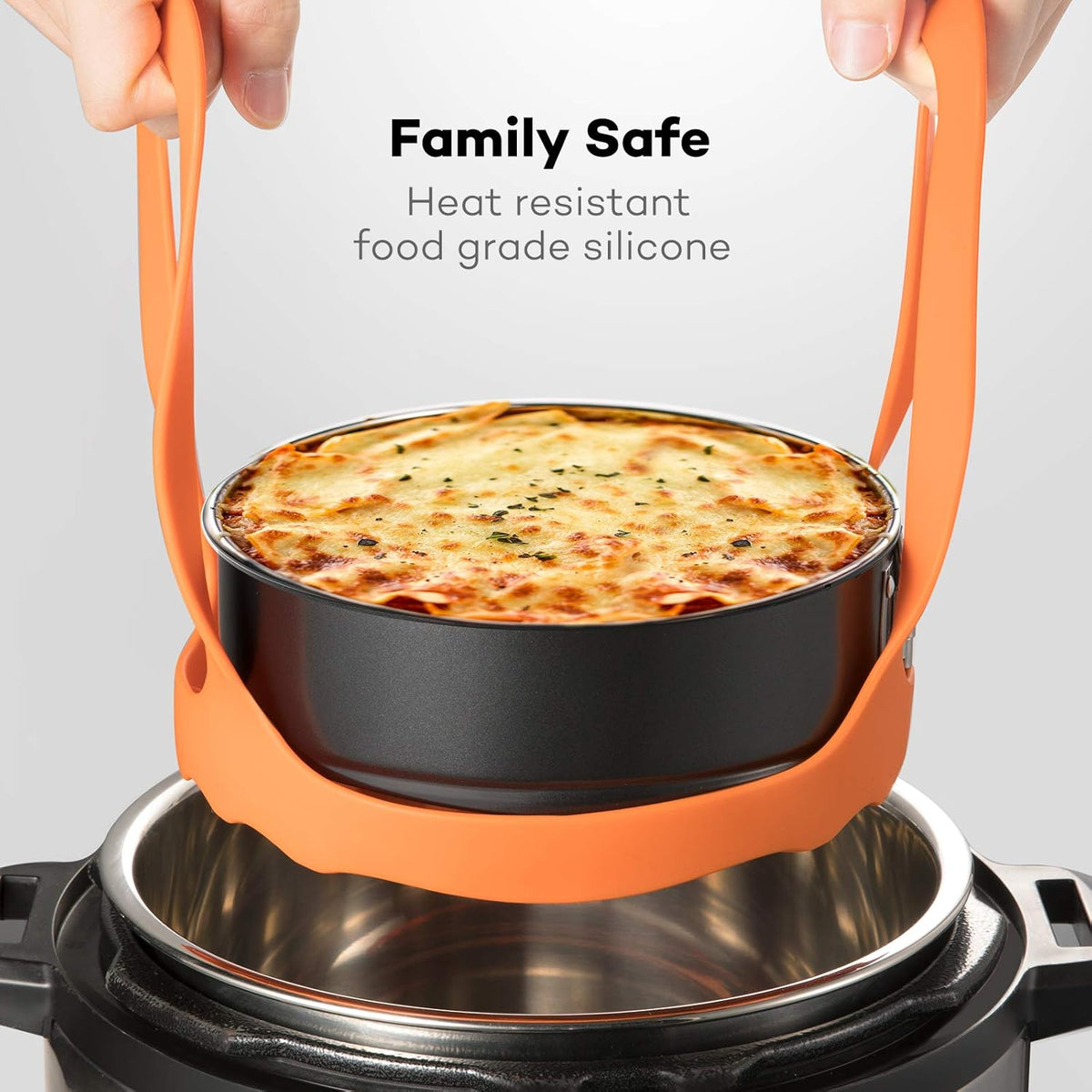 SiCheer Pressure Cooker Sling Silicone Bakeware Sling Compatible with Instant Pot 6 Qt / 8Qt, Compatible with Other Brand Multi-Function Cookers