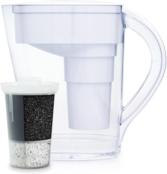 Santevia MINA Alkaline Water Filter Value Pack | 3-Pack At Home Water Pitcher Filter Adds Minerals and Makes Alkaline Water | Chlorine and Lead Water Filter| Made In North America