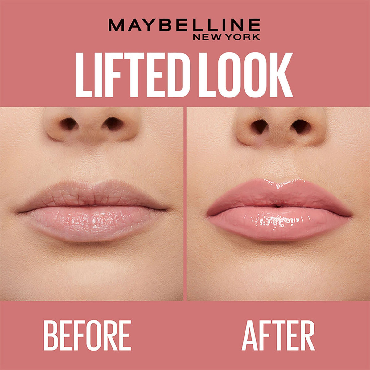 MAYBELLINE Lifter Gloss with Hyaluronic Acid, Hydrating Lip Gloss, Brass & Moon Shades, 0.18 Ounce Each