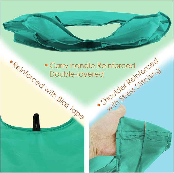 BeeGreen Reusable-Grocery-Bags-Foldable-Machine-Washable-Reusable-Shopping-Bags-Bulk Colorful 10 Pack 50LBS Extra Large Folding Reusable Bags Totes w Zipper Storage Pouch Lightweight Polyester Fabric