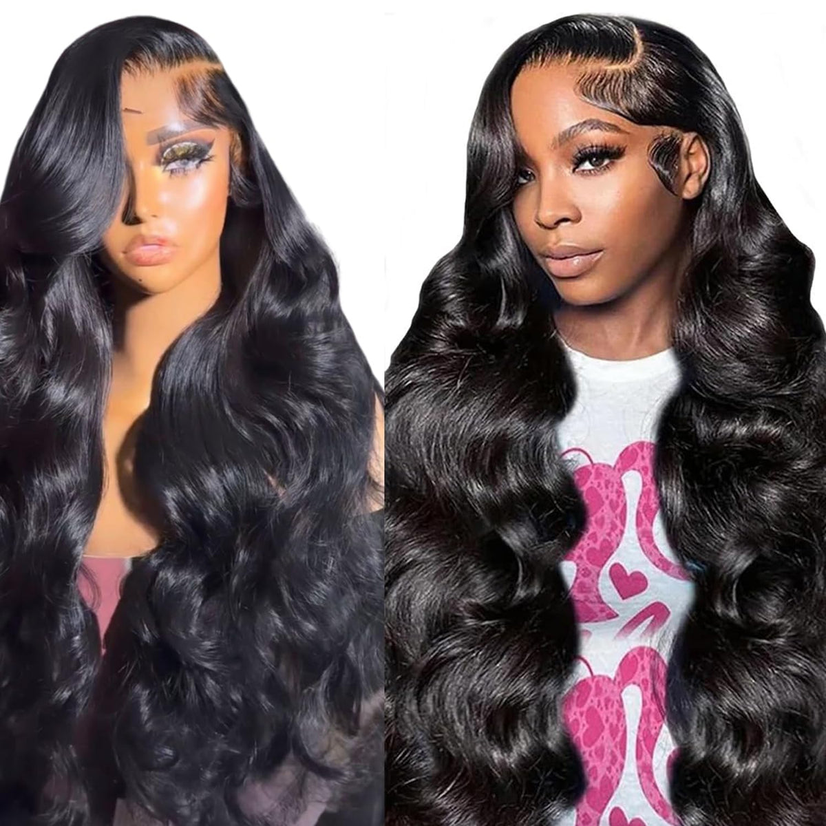 Iupin 250 Density Hd Body Wave Lace Front Wigs Human Hair Pre Plucked With Baby Hair Glueless Human Hair Wigs For Women 13X4 Tra