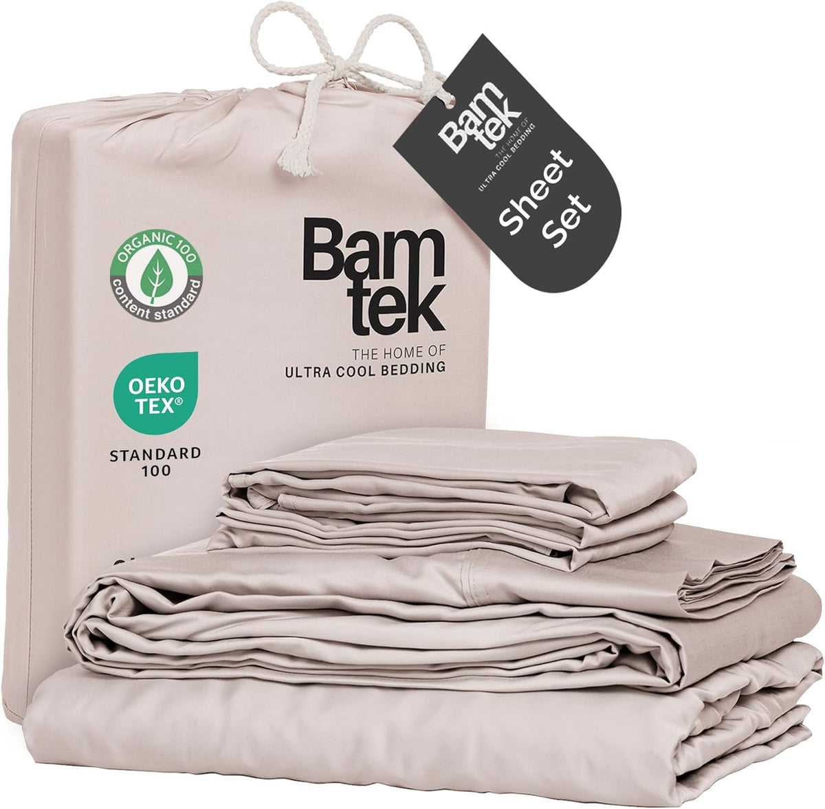 100% Viscose from Bamboo Sheets Full Size, Super Soft Bedding Set, 4PC Cooling Sheets for Hot Sleepers, Vegan Silk Moisture Wicking, Organically Grown Bedsheet, Blush - 54" x 75"