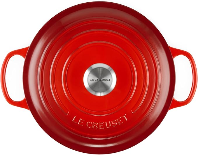 Le Creuset Enameled Cast Iron Signature Round Dutch Oven, 5.5 qt., Cerise