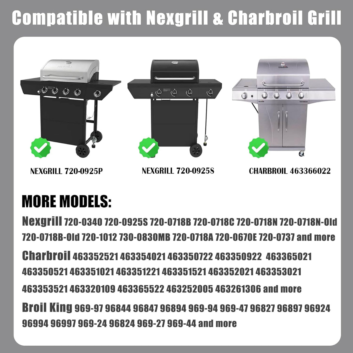 SafBbcue Full Size Griddle Inserts for Nexgrill Replacement Parts 720-0925 720-0925P 720-0925PG Flat Top Griddle for Nexgrill Parts 720-0340 720-0718A, Carbon Steel