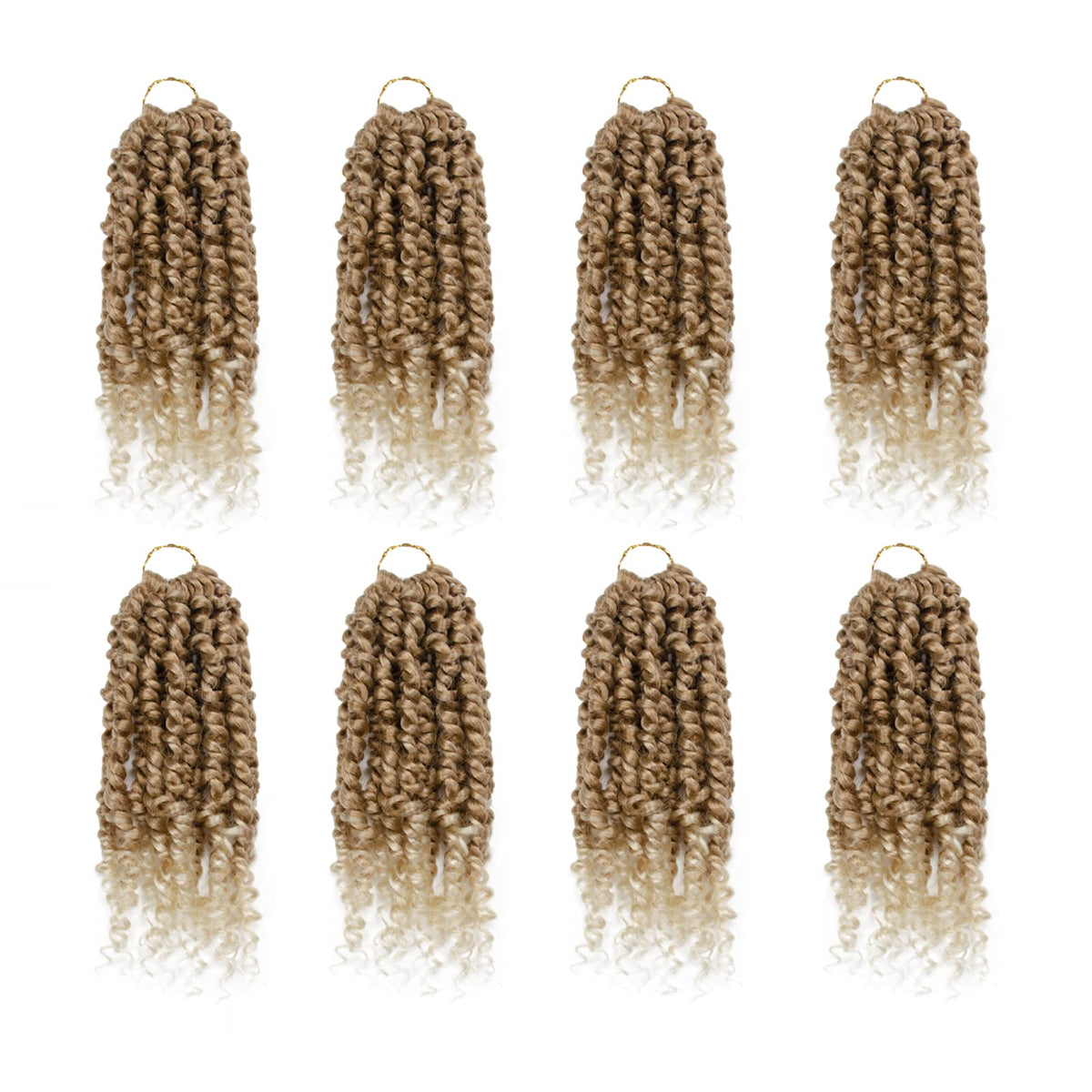 Passion Twist Hair For Kids- 8 Packs 6 Inch Passion Twist Crochet Hair For Women, Crochet Pretwisted Curly Hair Passion Twists S
