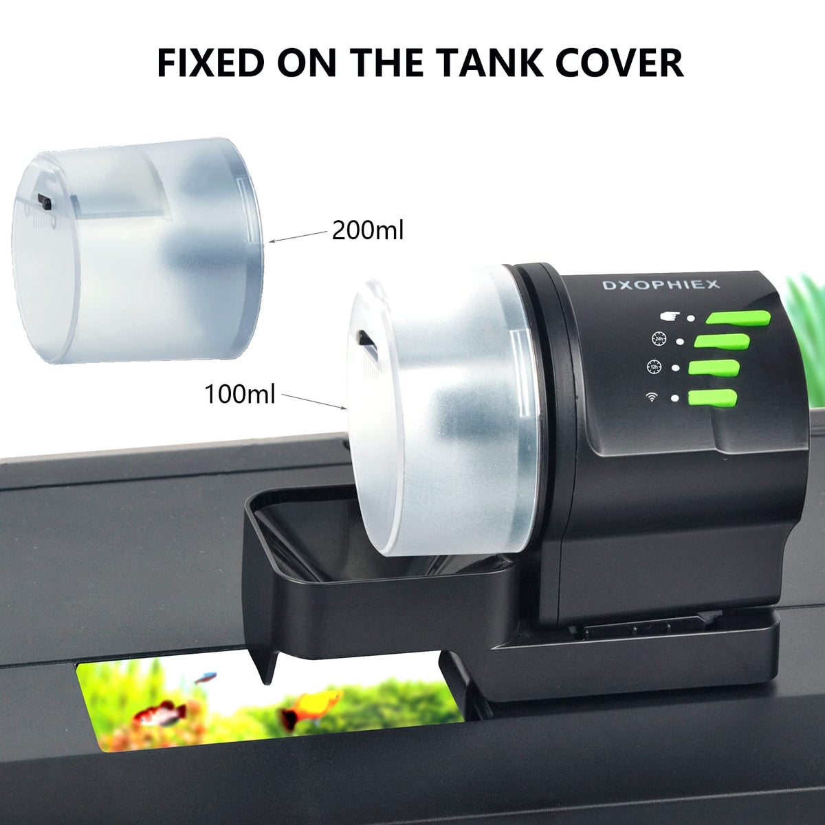 DXOPHIEX WiFi Fish Feeder Automatic Fish Feeder Automatic Dispenser
