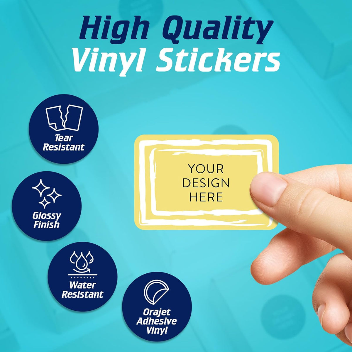 5-1000 Custom Vinyl Stickers - Upload Your own Image, Text, Design, Logo - Personalized Logo Labels for Handmade, Packaging, Bottle, Jars, Candle, Brand Stickers (Lemon Swirls, 4x2)
