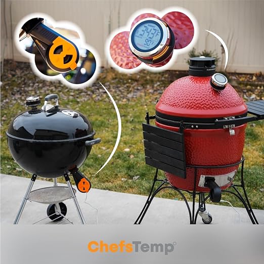 ProTemp S1 Patented Smart Grill Gauge Thermometer Hub Wi-Fi and Bluetooth for Weber Kamado Joe Grills Smoker Offset Replacement Accessories (Universal Version 3.5"length 0.3"Dia not for Big Green Egg)