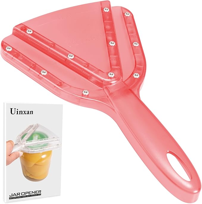 Jar Opener for Weak Hand & Seniors with Arthritis,Easy Twist Off Bottle Caps,Patent | Unique Kitchen Gadgets, Christmas Gifts for Elderly/Women/Men (Pink)