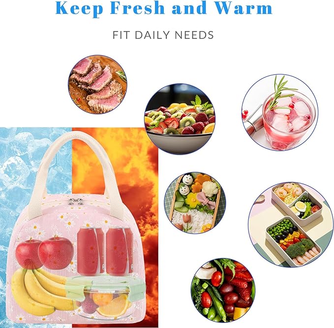 Bluboon Lunch Box for Women Cute Lunch Bag Reusable Insulated Lunch Bags Large Capacity Lunchbox Cooler for Work Picnic or Travel