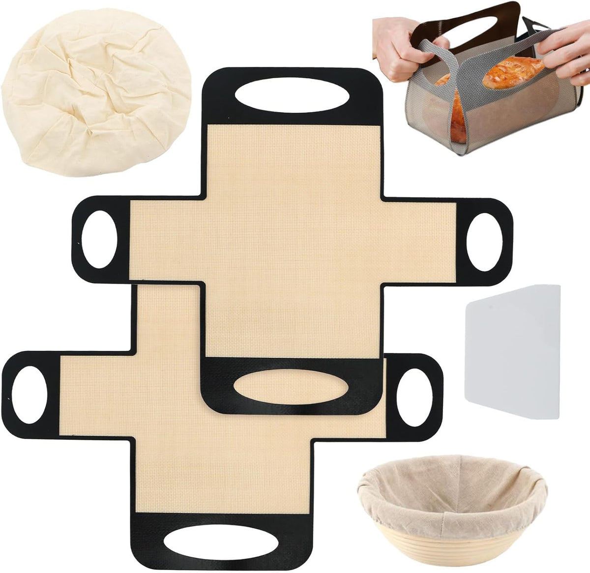 2 PCS Bread Pan Liners, Reusable Bread Liners for Baking, Food Grade Loaf Panliners, Non-Stick and Easy to Clean, Suitable for 9 * 5 inch Baking Pan