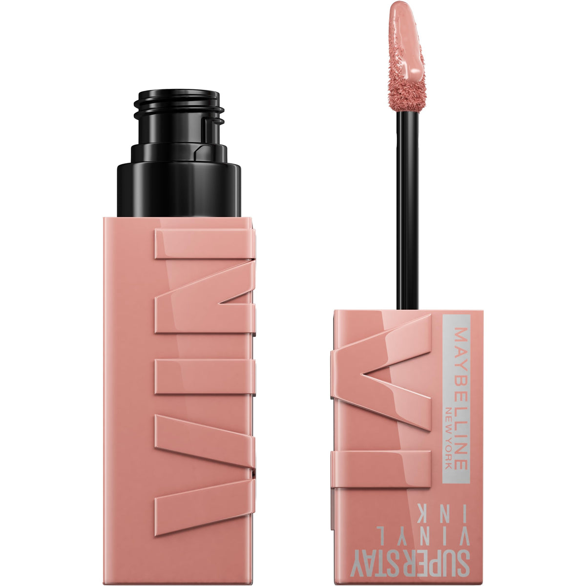 MAYBELLINE Super Stay Vinyl Ink Longwear No-Budge Liquid Lipcolor Captivated Pink, 0.14 fl oz & Lifter Gloss Hydrating Lip Gloss with Hyaluronic Acid Ice Pink Neutral, 0.18 Ounce