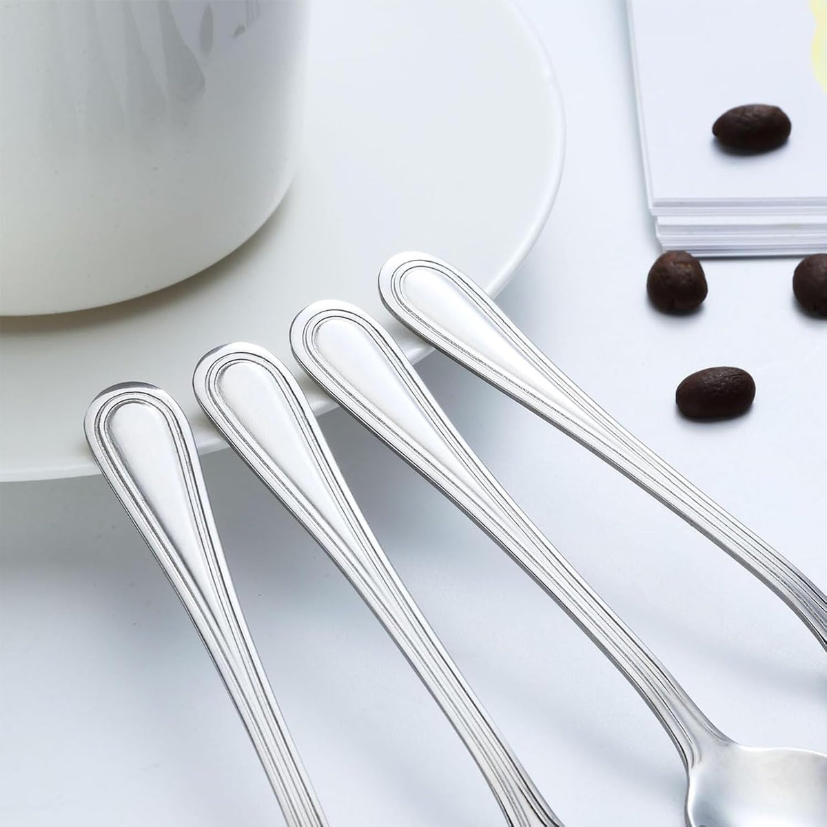 Coffee Spoons, 24-piece Espresso Spoons, 4.7-inch Stainless Steel Small Spoons for Coffee, Hot Tea, Desserts and Appetizers, Demitasse Spoon for Coffee Bar, Dishwasher Safe