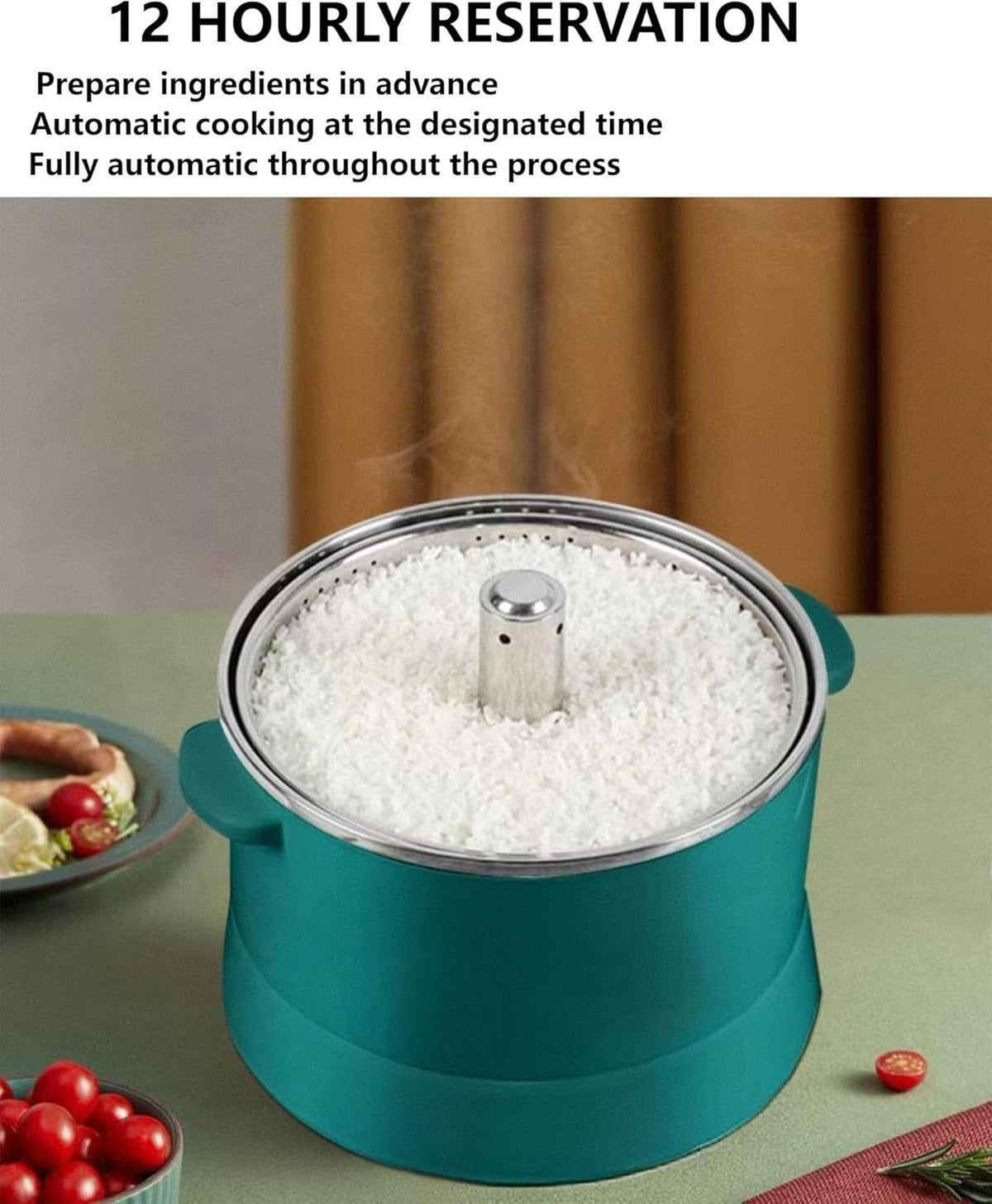 4L Multifunctional Pot, 110v Automatic Lifting Low Sugar Rice Cooker, 900w Manual Lifting Electric Hot Pot. A Steaming/Boiling/Stewing Pot That Can Keep Warm And Timed