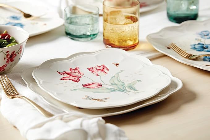 Lenox 894308 Butterfly Meadow Square 4-Piece Accent Plates