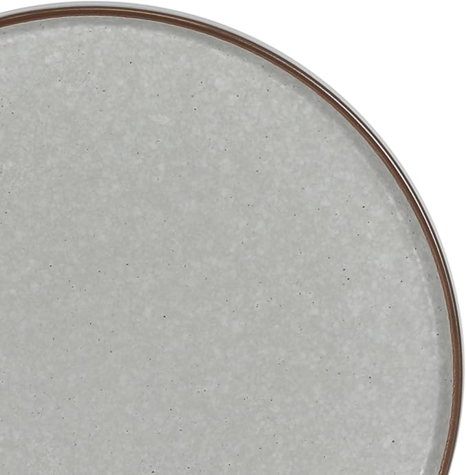 Gibson Elite Gelston Stoneware Matte Reactive Glaze 16 Piece (Service for 4) Plates and Bowl Dinnerware Set - Grey