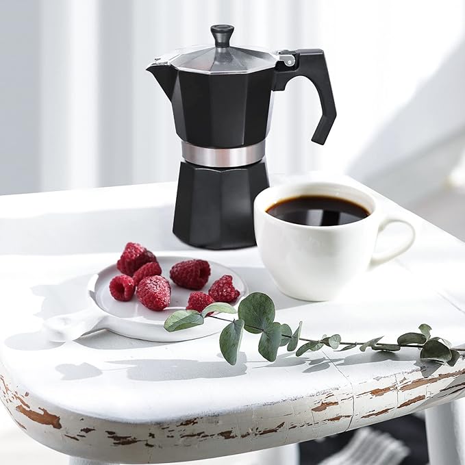 wedrink Stovetop Espresso Maker Aluminum Moka Pot 6 Cups Cuban Coffee Maker Stovetop Coffee Maker Moka Italian Espresso