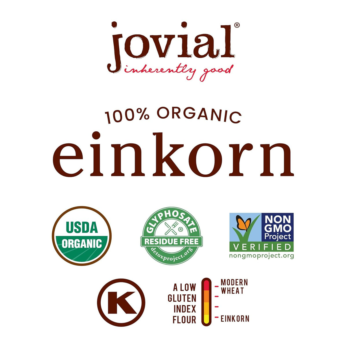 Jovial Organic Einkorn Unbleached All Purpose Flour - Bread Baking Flour for Sourdough, High Protein, Non-GMO, Organic Pizza & Pasta, European Italian, Glyphosate Free - 32 Oz, 3 Pack