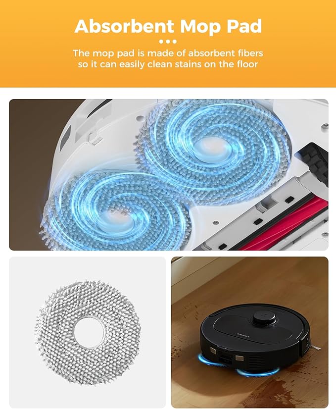 Yivy 29PCS Replacement Kit for Roborock QV 35A/QV 35S/QR 598/QR 798 Robot Vacuum Cleaner.2 Main Brushes 6 Dust Bags 4 HEPA Filters 6 Side Brushes 8 Mop Pads 1 Tank Brush 1 Brush 1 Screwdriver