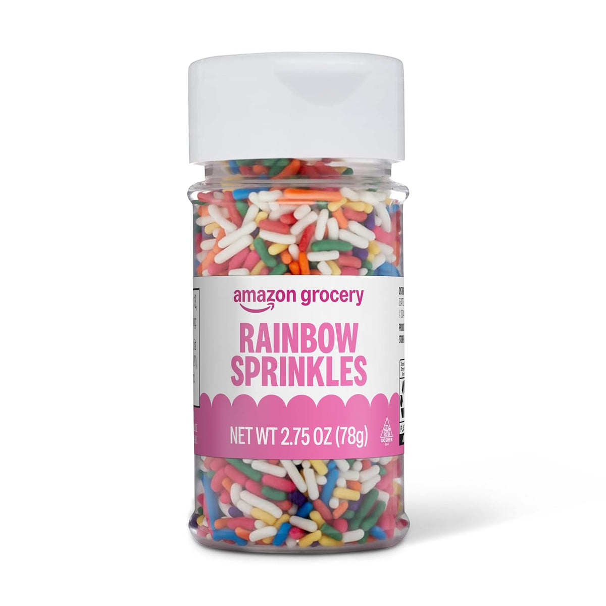 Amazon Grocery, Rainbow Sprinkles, 2.75 Oz (Previously Amazon Fresh, Packaging May Vary)