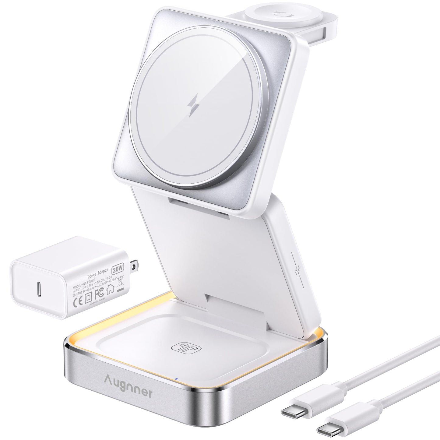 Foldable 15W Wireless Charging Station for iPhone Apple Watch Airpods