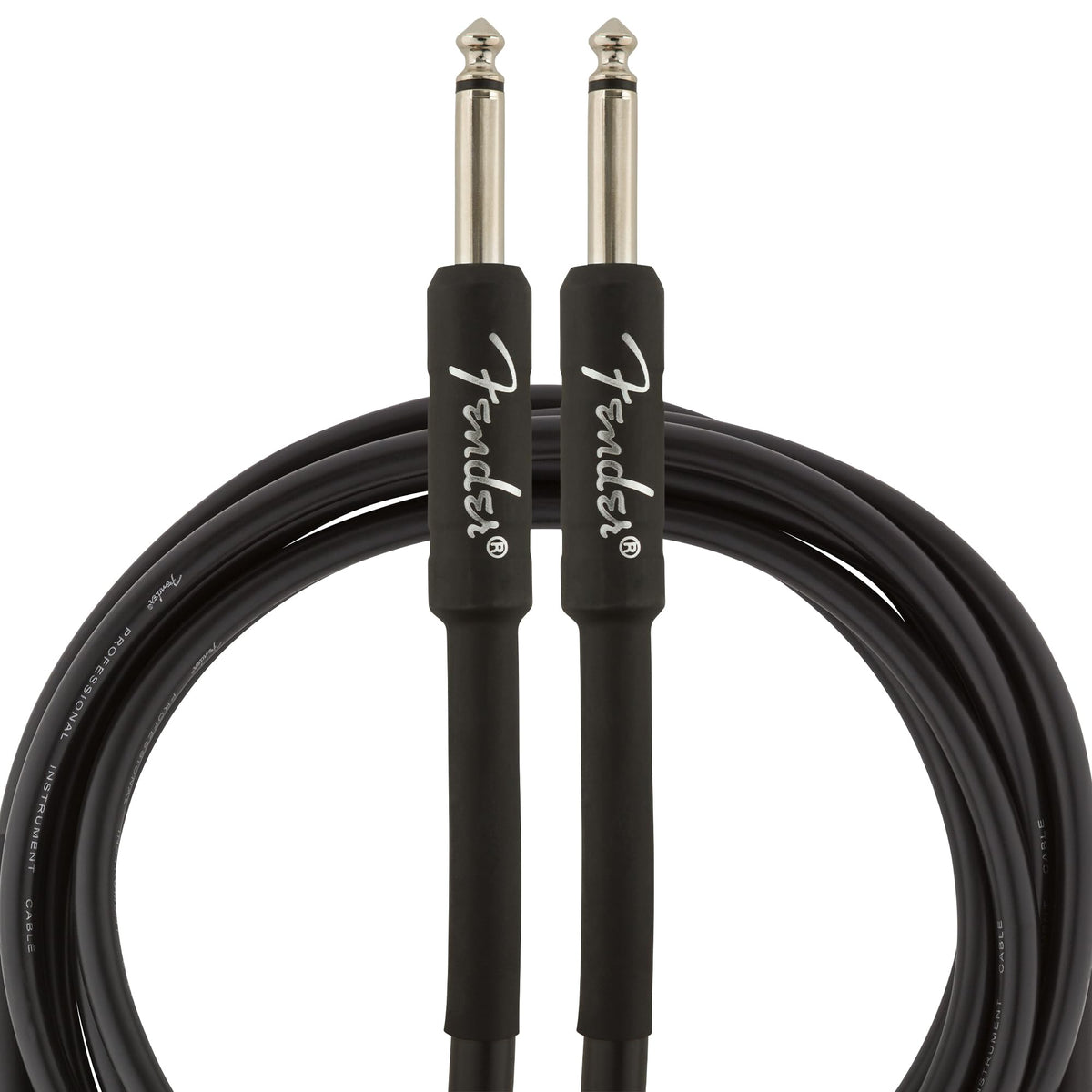Fender Professional Instrument Cable, Guitar Cable, Anti-Kink, 10ft, Black
