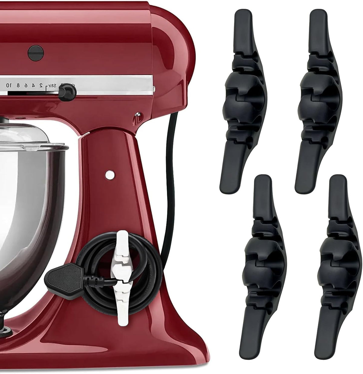 Cord Organizer for Appliances,Wire Organizers for Appliances, Kitchen Appliance Cord Organizer for Mixer,Blender,Coffee Maker,Pressure Cooker,Must-Have Kitchen Accessories for Daily Life（4 Packs）