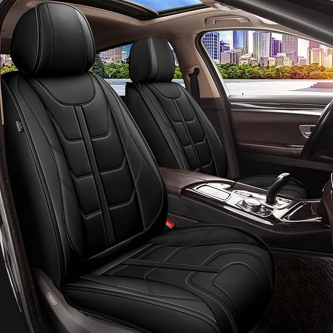 TTX LIGHTING Car Seat Covers fit for Mazda CX-5 2013-2026 Full Set: Premium Leather Automotive Seat Cover with Airbag Compatible Waterproof (5 Seats, Black)