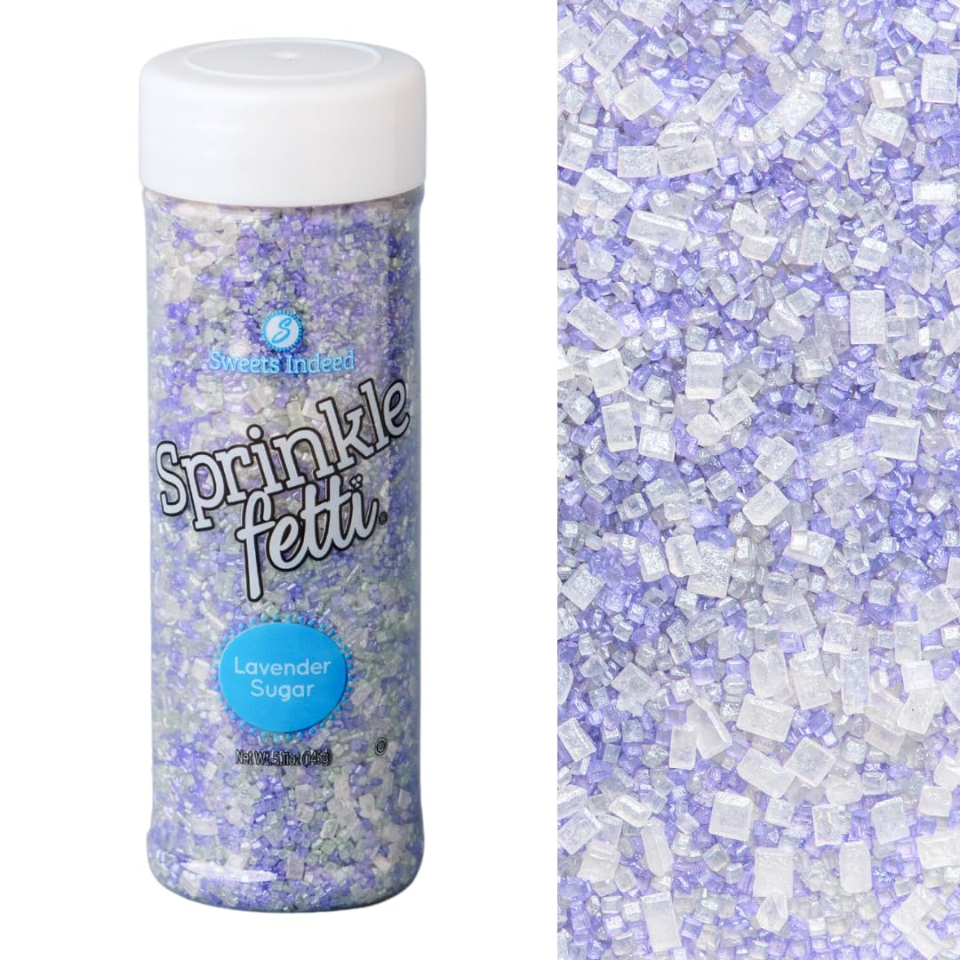 Sweets Indeed Sprinkles, Edible Sprinkle Sugar Mix, Perfect for Cake Decorations, Baking, Ice Cream, Cookies, Cupcake Topper, 5.11 ounces (Lavender)