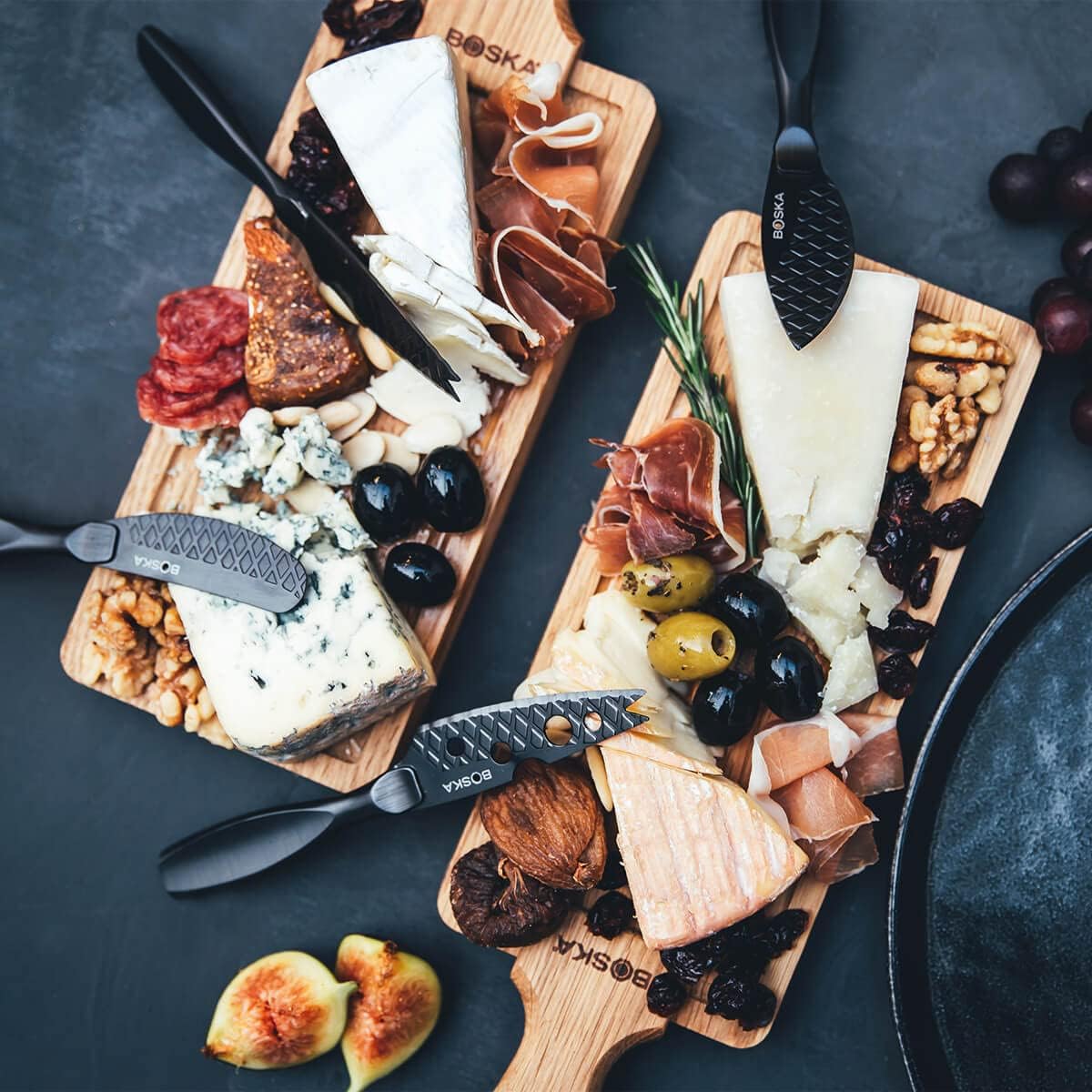 BOSKA Stainless Steel Cheese Knife Set - Monaco For All Types of Cheese - Multi-Functional Cheese Slicer - Silver Non-Stick - Dishwasher Safe - For Kitchen Cooking