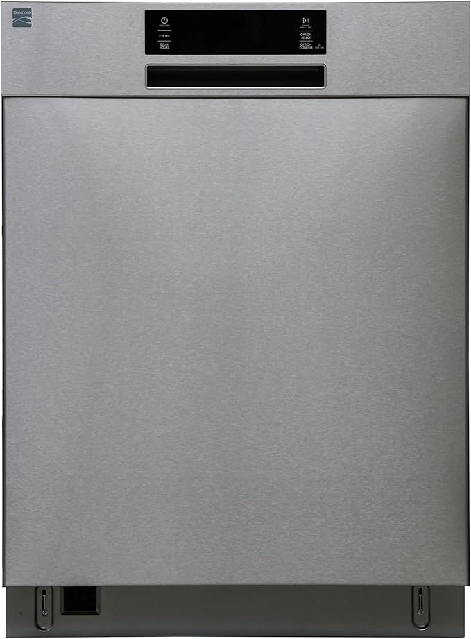 Kenmore 22-14605 24" Built-In Dishwasher - UltraWash Plus, TurboDry, SmartWash & EasyFlex Third Rack - 15 Place Settings - 45 DBA - ENERGY STAR Certified - 24" - Fingerprint Resistant Stainless Steel