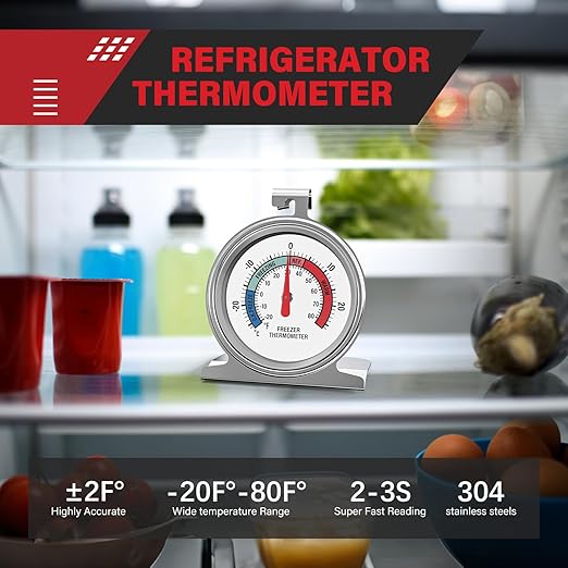 5 Pack Professional Kitchen Food Thermometer Set – Includes Instant Read Digital Meat Thermometer, Oven-Safe, Ambient Oven Monitoring, Fridge & Candy/Deep Fry for Cooking, BBQ, Baking