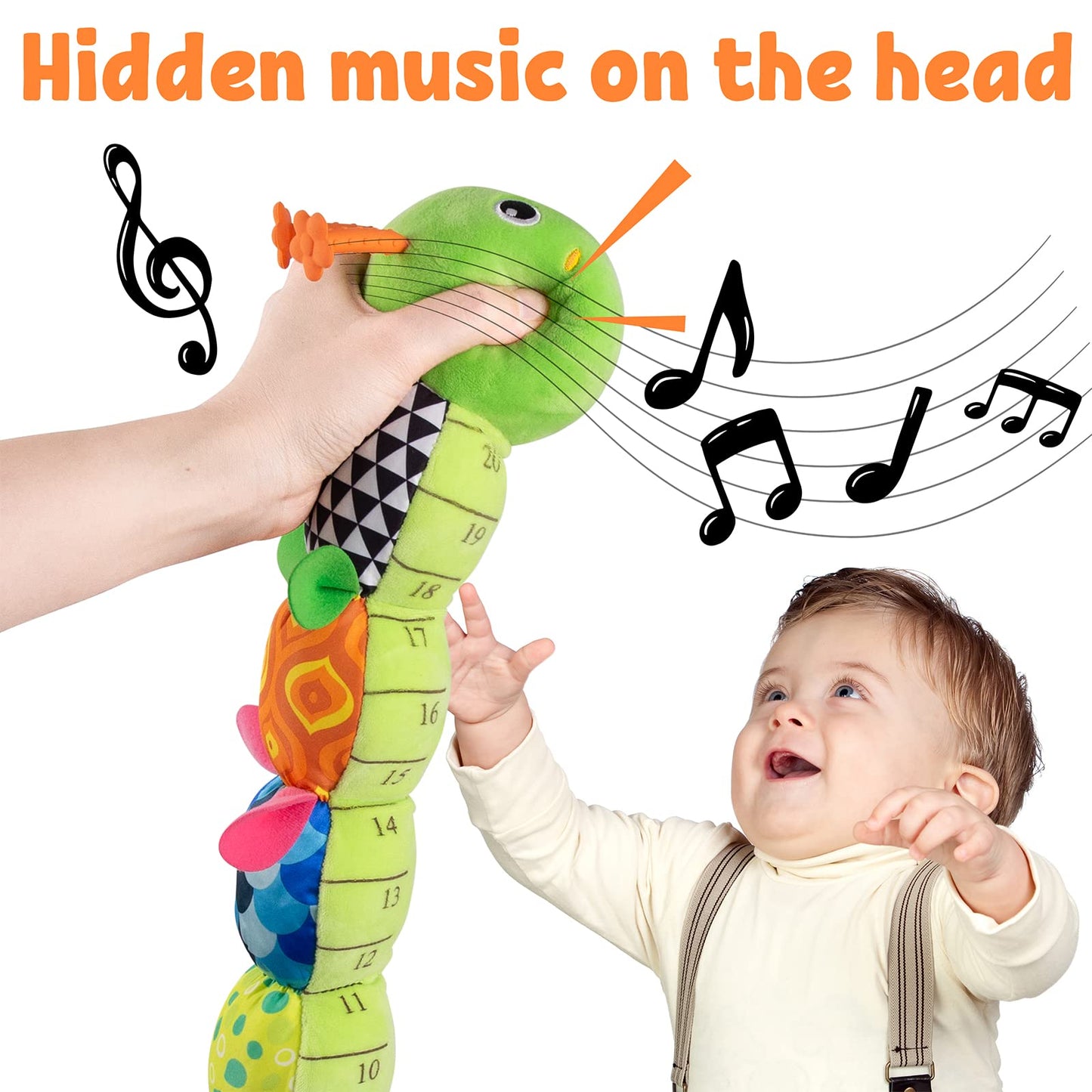 LIGHTDESIRE Baby Toys Musical Caterpillar Infant Toys Plush Stuffed Animals
