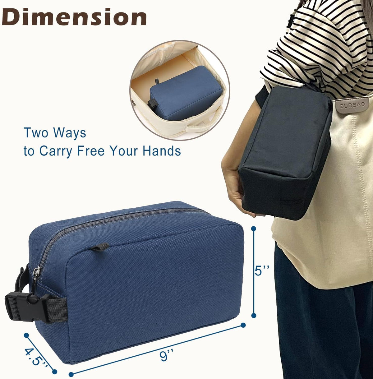 FlowFly Small Insulated Lunch box Portable Soft Bag Mini Cooler Thermal Meal Tote Kit with Buckle for Work, CyanWithBuckle