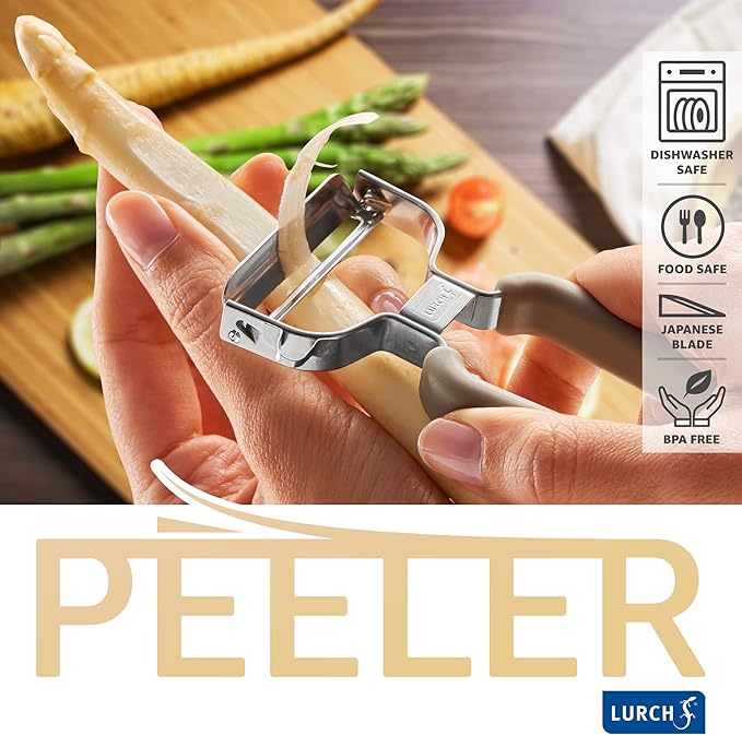 Lurch Germany Asparagus & Stem Vegetables Y Peeler 5.1 x 2.3 Inches / 13 cm x 6 cm - Gray
