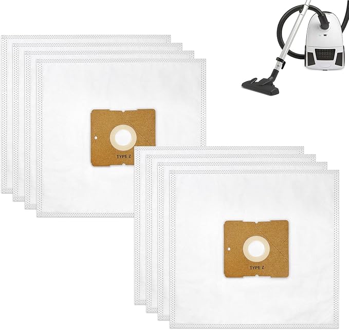 8 Pack Type Z HEPA Vacuum Bags for Riccar Moonlight, Pizzazz, Sunburst & Simplicity Jill, Jack, Snap Vacuum Cleaners, Part RZH-6/SZH-6