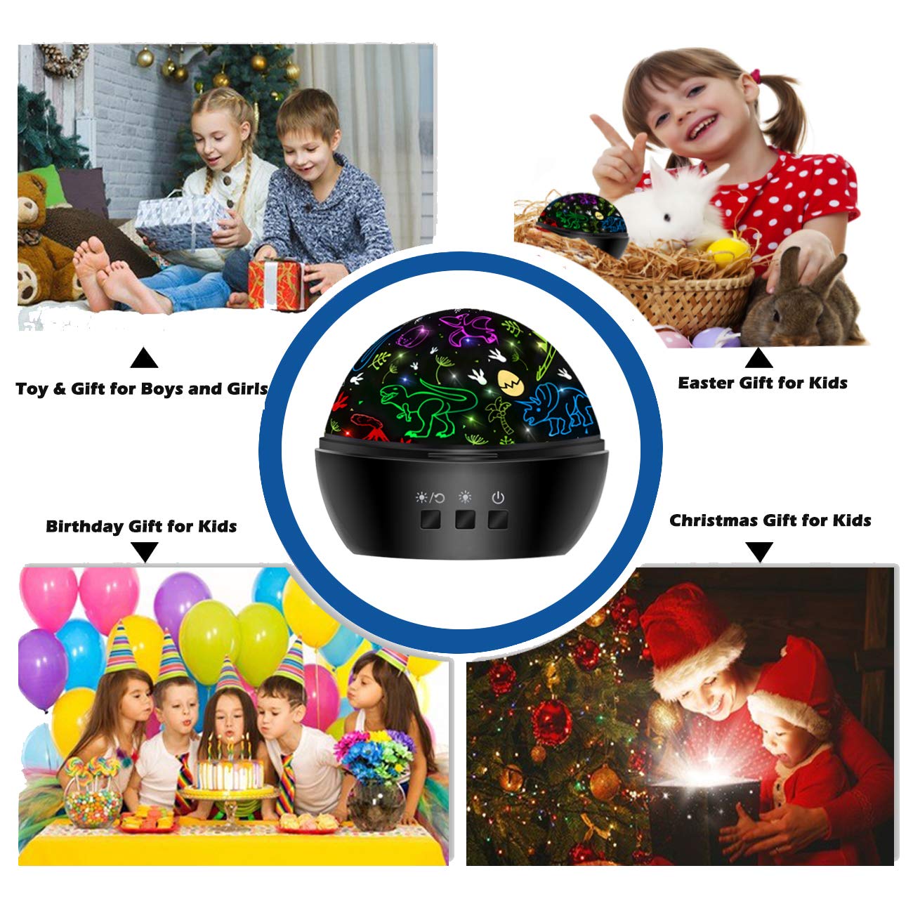 Dinosaur Night Light Toys for 3-8 Year Old Boys,2 in 1 Dino Projection for 2-10 Year Kids,Boys Girls Gifts,Suitable for Chirstmas Xmax Easter Birthday